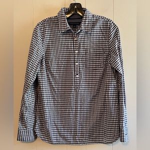 Tommy Hilfiger Navy & White Gingham Popover NWOT